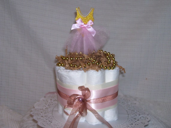Ballerina Baby Shower Mini Diaper Cake Centerpiece Party Favors