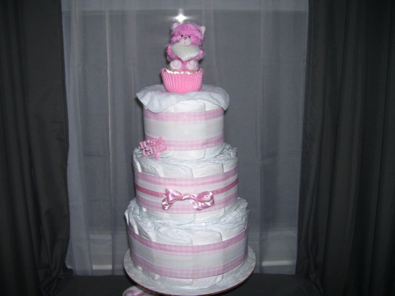 Pink Baby Shower Games Decorations Girl Boy Diaper Cake Table Etsy