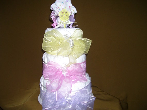 pink and brown baby shower plates and napkins