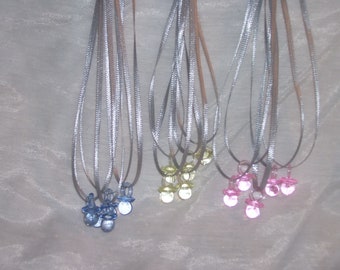 1" Fancy Diamond-Cut Pacifier Necklace For "Don't Say Baby" Shower Game - Pick Your Color!