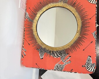 Schicke Sunburst Schwarz und Gold Vintage Spiegel