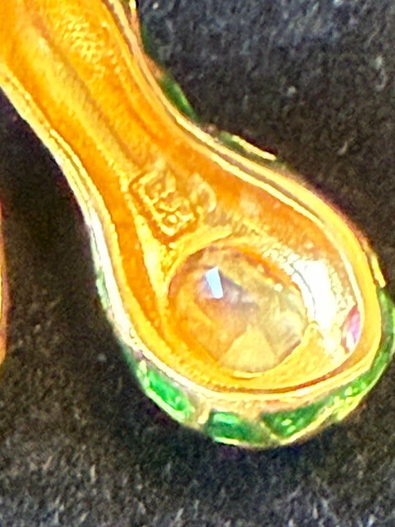 Bold snake statement ring featuring yellow citron… - image 4