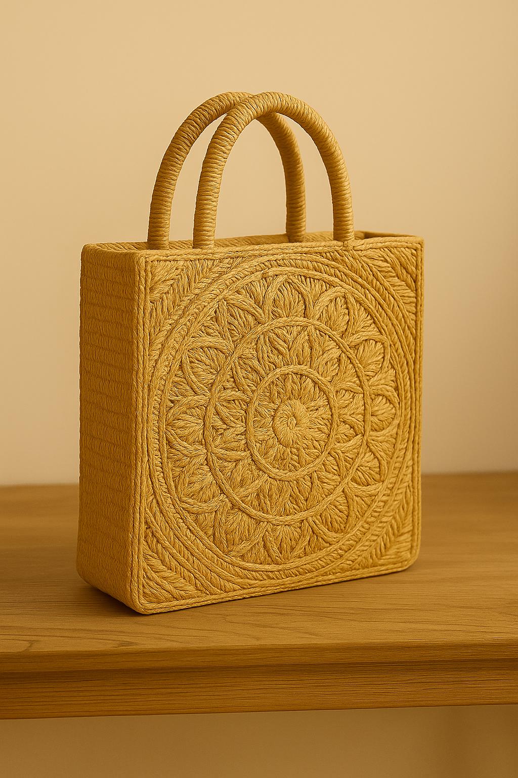 39 Stunning Crochet Mandala Patterns You Will Want To Make 4 Cathedral Mandala Crochet Raffia Tote Bag