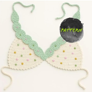 Patrón de bikini de lunares a crochet / Cómo hacer y tejer un lindo bikini a crochet