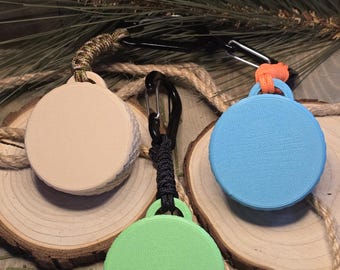 3D Printed ASA Stash Container | Keychain Holder with Carabiner for Camping, Hiking, Overlanding Gear