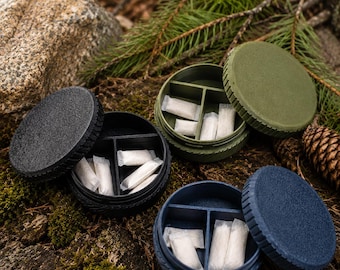 Dual Chamber Energy Pouch Holder | ASA 3D Printed Outdoor Pouch Container | Pocket Carry Pouch Case | Camping EDC Organizer