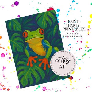Fête de peinture pour adultes et enfants à imprimer -Téléchargement numérique