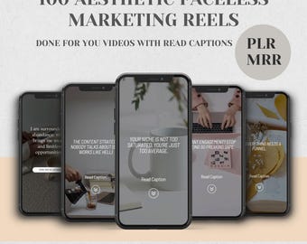 PLR MRR Instagram Reels with Captions Editable Canva Templates for Digital Marketing Ready-to-Use Digital Marketing Templates DFY Video