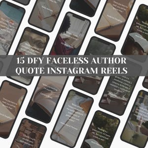 Faceless Bookstagram Templates Author Social Media Canva Designs for Instagram TikTok & Marketing