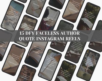 Szablony Bookstagram bez twarzy, autorzy mediów społecznościowych, projekty Canva na Instagram, TikTok i marketing