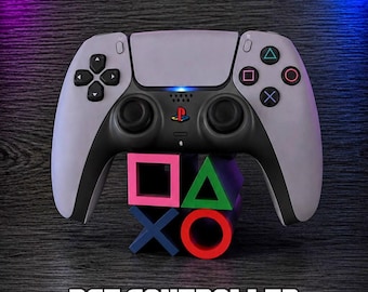 PS5-controllerhouder - PlayStation DualSense-houder - 3D-geprinte display voor gamecontrollers - Bureau-organizer - Gamercadeau - PlayStation-pictogrammen