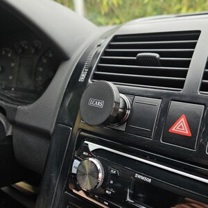 Magnetic phone holder for VW Polo 9N – replaces blank cover, 3D printed from heat-resistant ABS, swiveling & stable