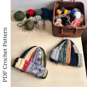 Scrappy Beanie | Scrap Yarn Crochet Hat Pattern | Beginner Friendly Beanie