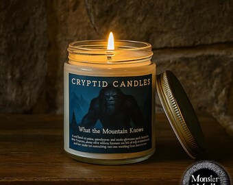Yeti Candle: Snowy Forest Cedar Musk, Cryptid Cozy Vibes