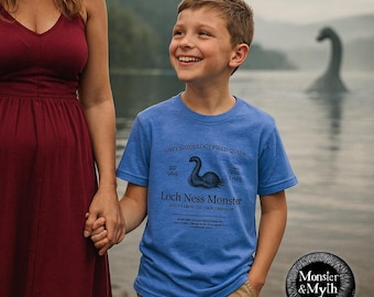 Loch Ness Monster Youth Tee | Cryptozoology Field Guide, Nessie Graphic