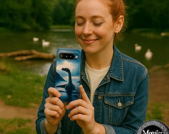 Loch Ness Monster Google Pixel Case: Cryptid Art Phone Cover