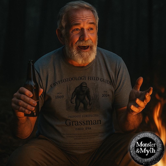 Grassman Shirt: Ohio Cryptid Bigfoot Tee for Cryptozoology Fans