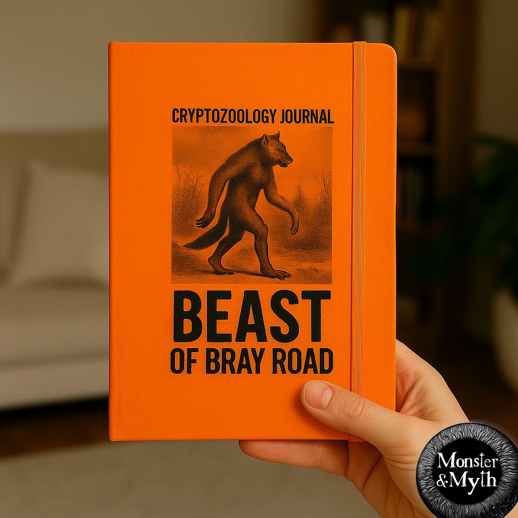 "Cryptid ""Beast of Bray Road"" Journal Kryptozoologie Notizbuch ""Monster & Mythos"" Hardcover Journal für Cryptid Fans Forscher und Gläubige."