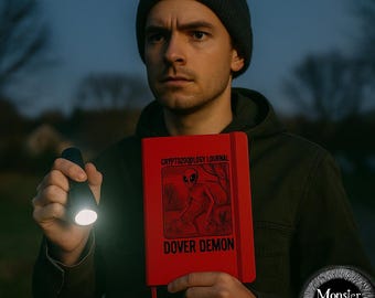 Dover Demon Cryptid Journal Cryptozoology Notebook Monster & Myth Red hardcover schetsboek voor ontmoetingen met buitenaardse wezens en cryptozoölogen