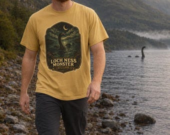 Loch Ness Monster Scotland T-shirt | Vintage Nessie Illustration