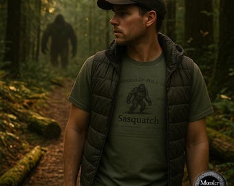 Cryptozoology Sasquatch Shirt Bigfoot field guide tee pacific northwest cryptid forest creature legend