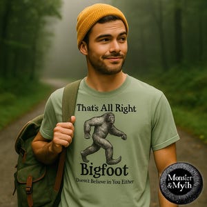 Funny Bigfoot T-Shirt: Sarcastic Cryptid Design