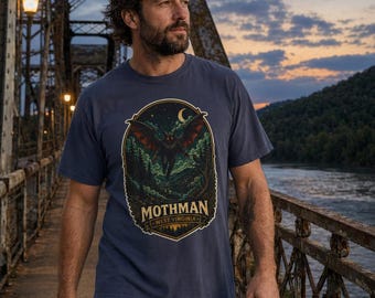 Mothman Comfort Colors Shirt, West Virginia Cryptid Tee, Vintage Point Pleasant Graphic T-Shirt