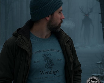 Wendigo Shirt: Great Lakes Folklore, Cryptozoology Field Guide Tee