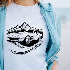 Silhouette de Voiture de Course SVG, Fichier de Découpe pour Cricut et DXF, Tshirt, Hoodie, Autocollants et Déco pour Passionnés de Voitures