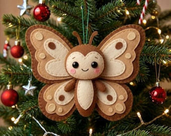 Felt Butterfly Ornament Sewing Pattern PDF, DIY Garland Hand Craft, Soft  Plush Insect Toy Template, Summer Holiday and Christmas Decor Gift