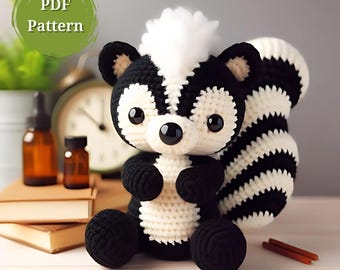 Crochet Skunk Amigurumi Pattern: Beginner-Friendly Toy (PDF Pattern)