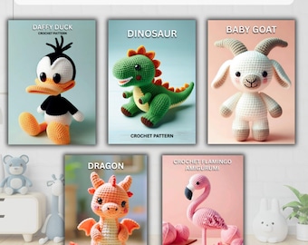 Amigurumi Crochet Animal Pattern Bundle: Easy DIY Toy Tutorial (PDF Download