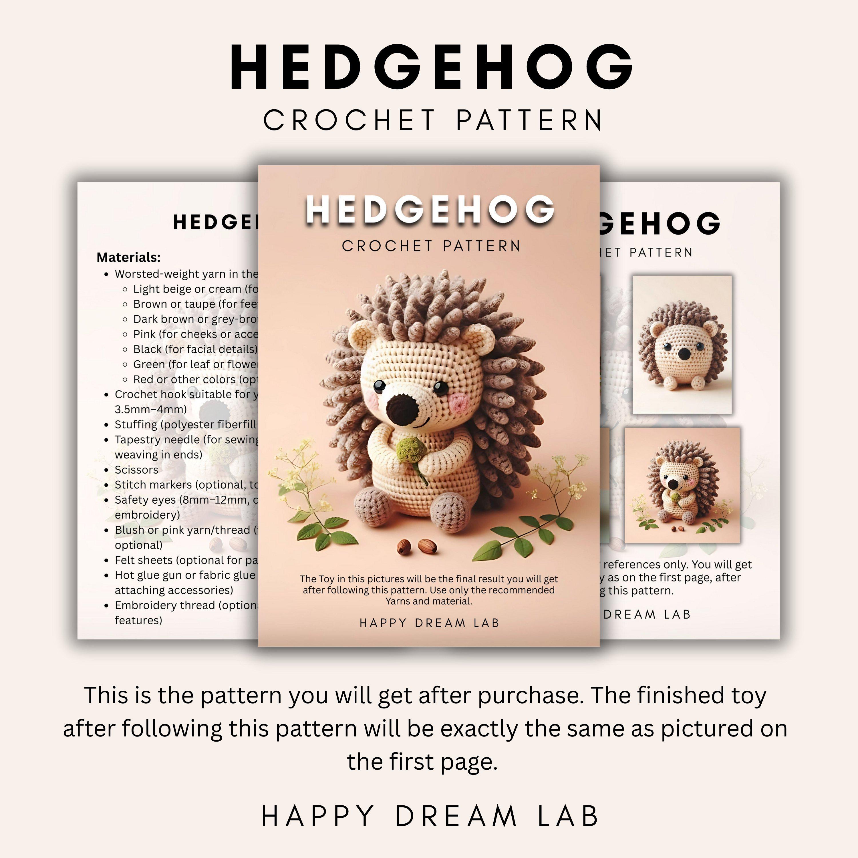 35 Hedgehog Crochet Patterns for Cute Woodland Amigurumi Gifts 7 Hedgehog Low Sew Amigurumi Toy