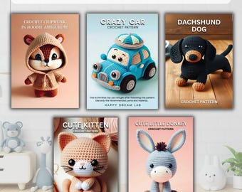 Amigurumi Crochet Animal Pattern Bundle: Easy Plush Toy DIY (PDF Pattern)