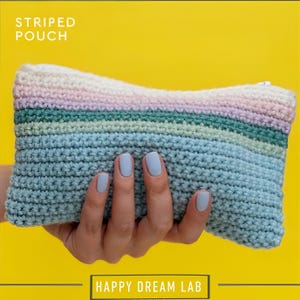 Patrón de Monedero a Crochet PDF, Bolsa de Cosméticos con Cremallera, Mini Cartera, Proyecto Fácil de Crochet para Principiantes