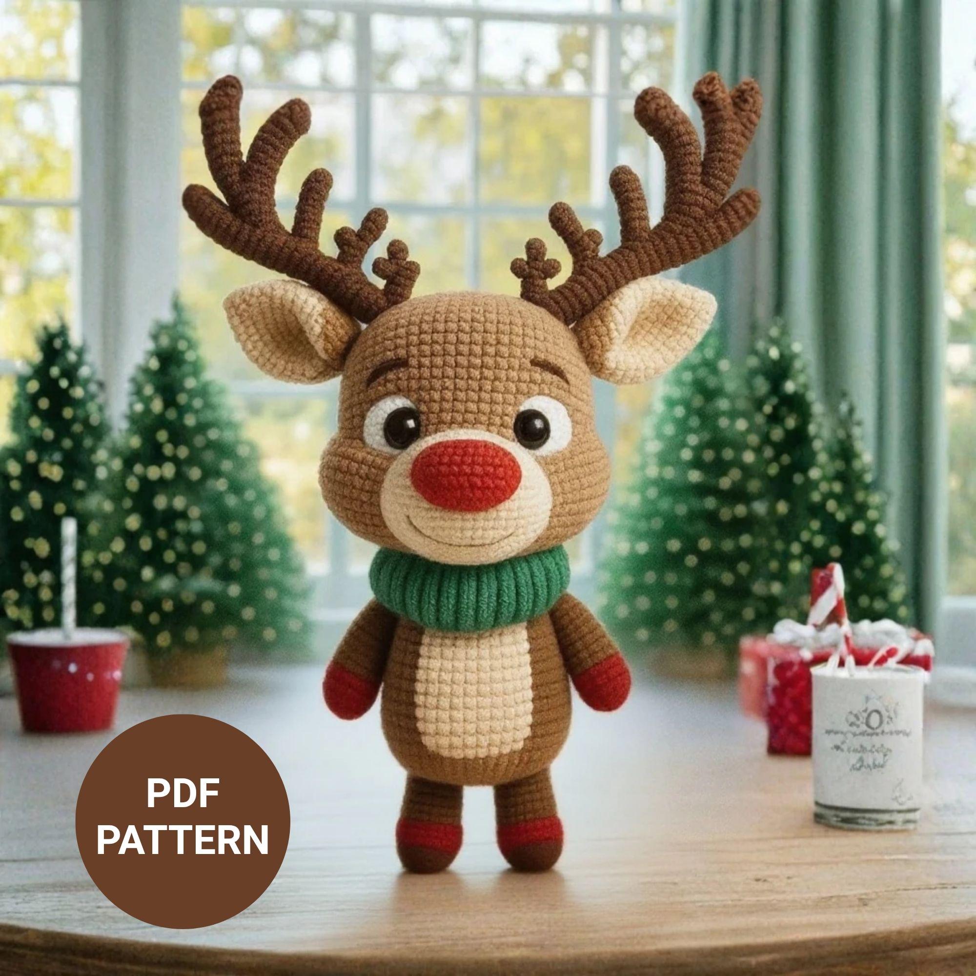 40 Reindeer Crochet Patterns: Add Homemade Warmth to Your Holiday Decor 3 Crochet Reindeer Amigurumi Pattern: Easy No-Sew Christmas