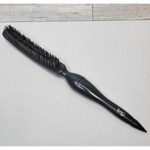 Vintage Goody Hair Brush Black Plastic Volumizing Nylon Bristle Teasing Styling