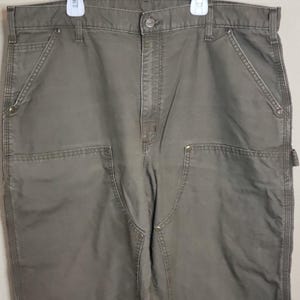 Y2K Carhartt B195 LBR Dungaree Fit Carpenter Double Front Men's Pants VTG 38x34 image 2