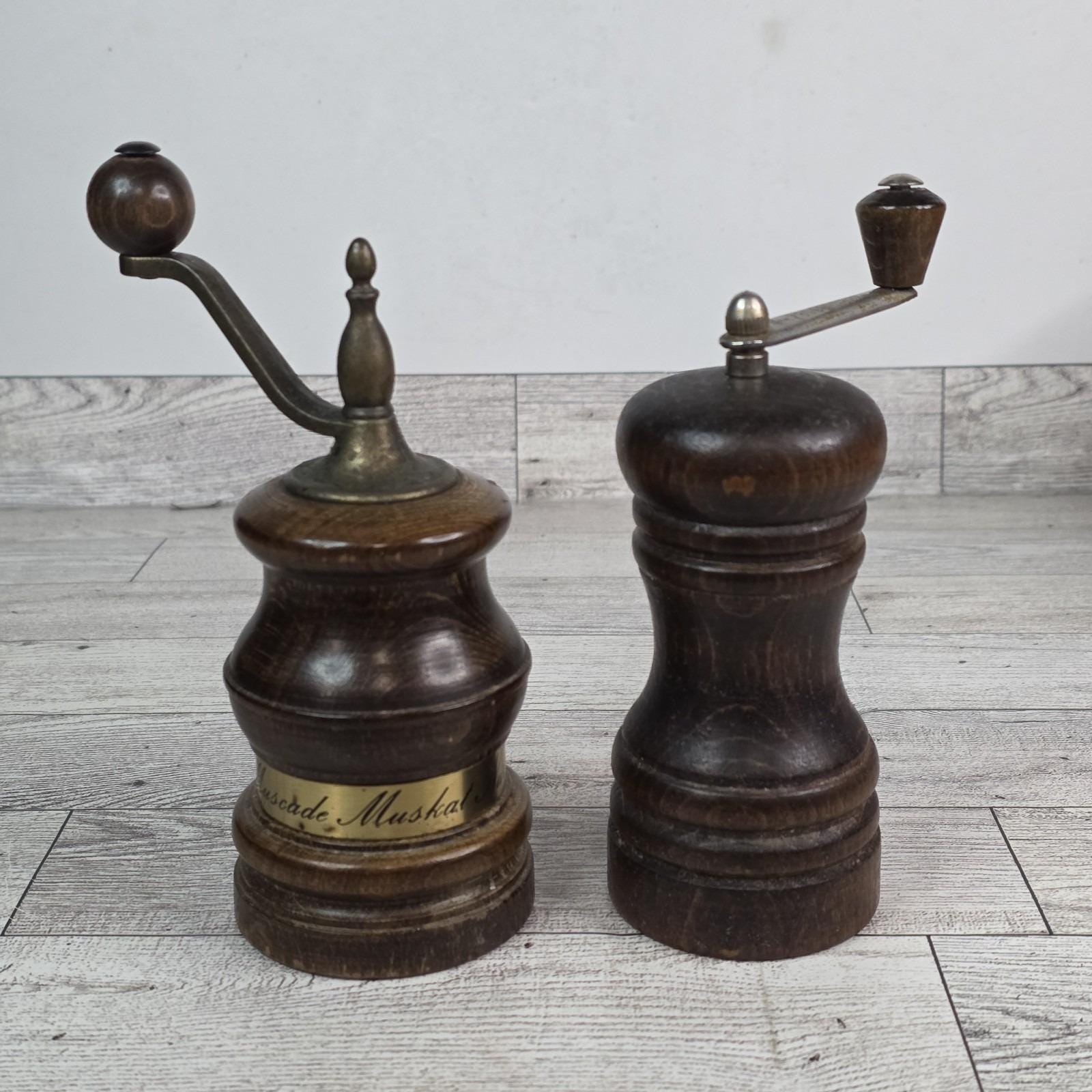 YERUSHALMI Solum Sessile Oak 未開栓　希少 Lot 2 Zassenhaus Crank Speyer Nutmeg Spice Mill Dark Stained