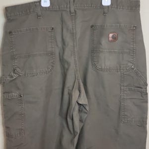 Y2K Carhartt B195 LBR Dungaree Fit Carpenter Double Front Men's Pants VTG 38x34 image 6