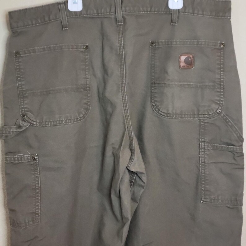 Y2K Carhartt B195 LBR Dungaree Fit Carpenter Double Front Men's Pants VTG 38x34 image 6