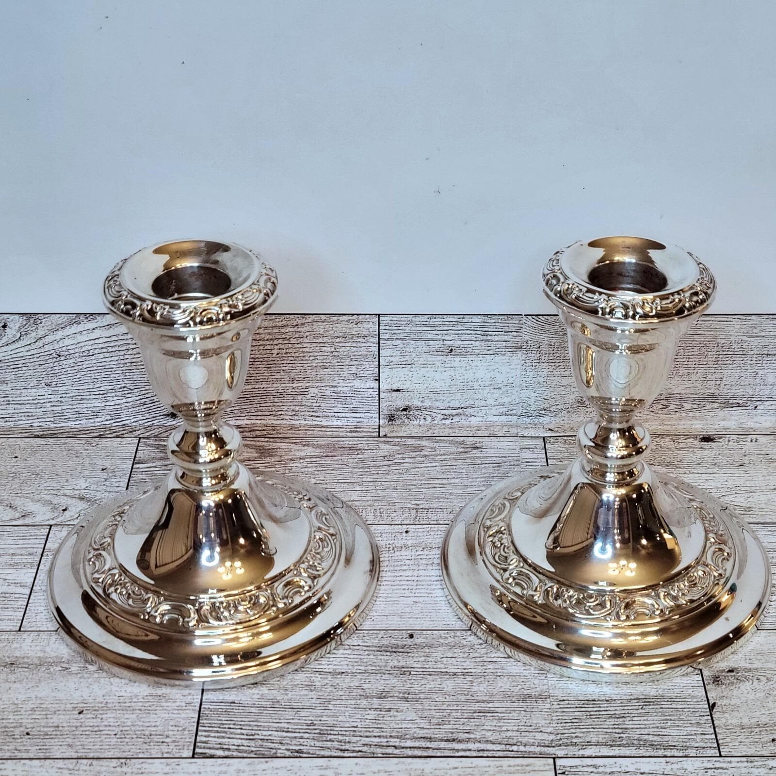 ペア GORHAM ゴーハム スターリングシルバー製 燭台 832 ヴィンテージ Pair Gorham Original Silver Weighted 4