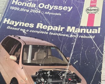 Haynes Repair Manual Book Honda Odyssey 1999-2004 All Models - Etsy