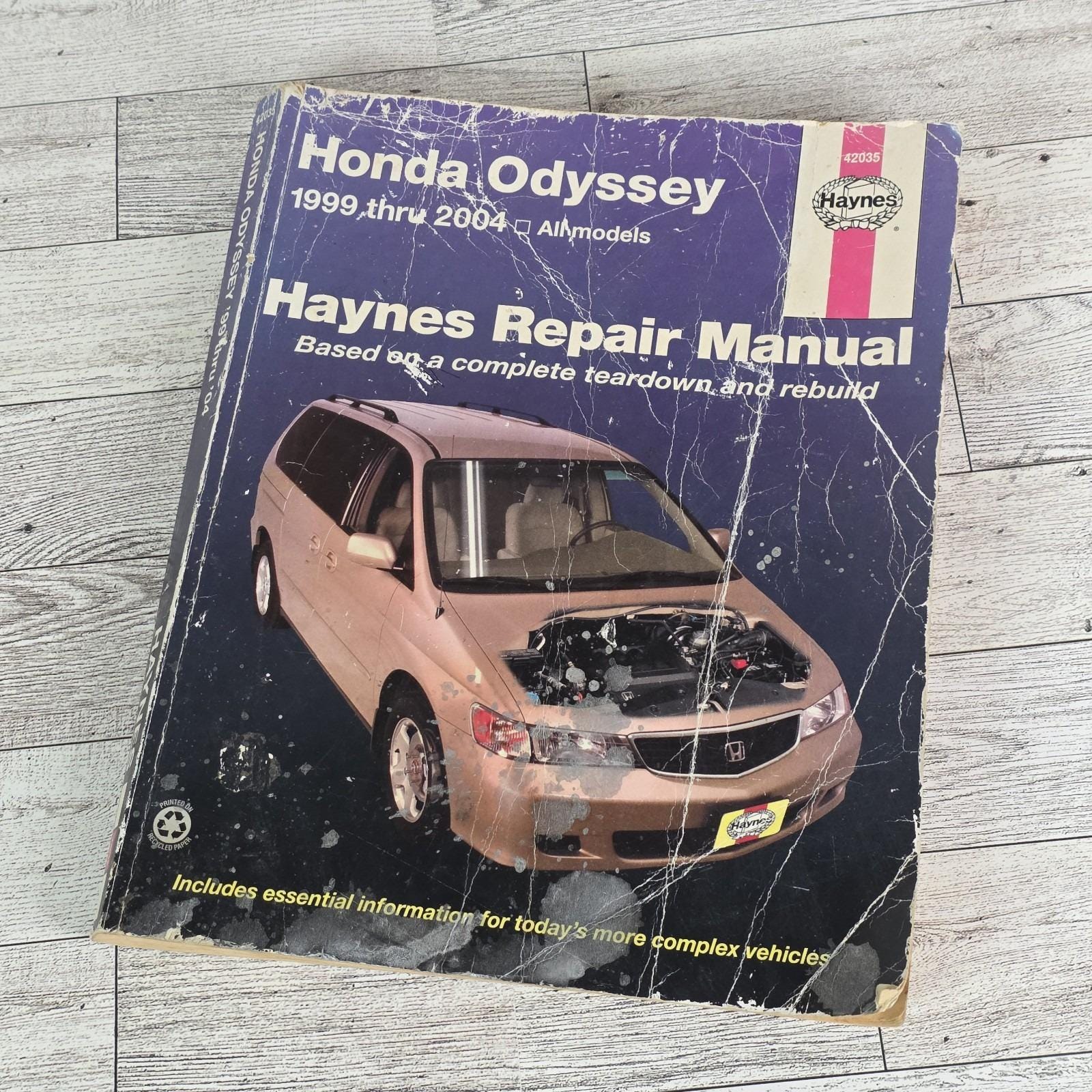 Haynes Repair Manual Book Honda Odyssey 1999-2004 All Models - Etsy