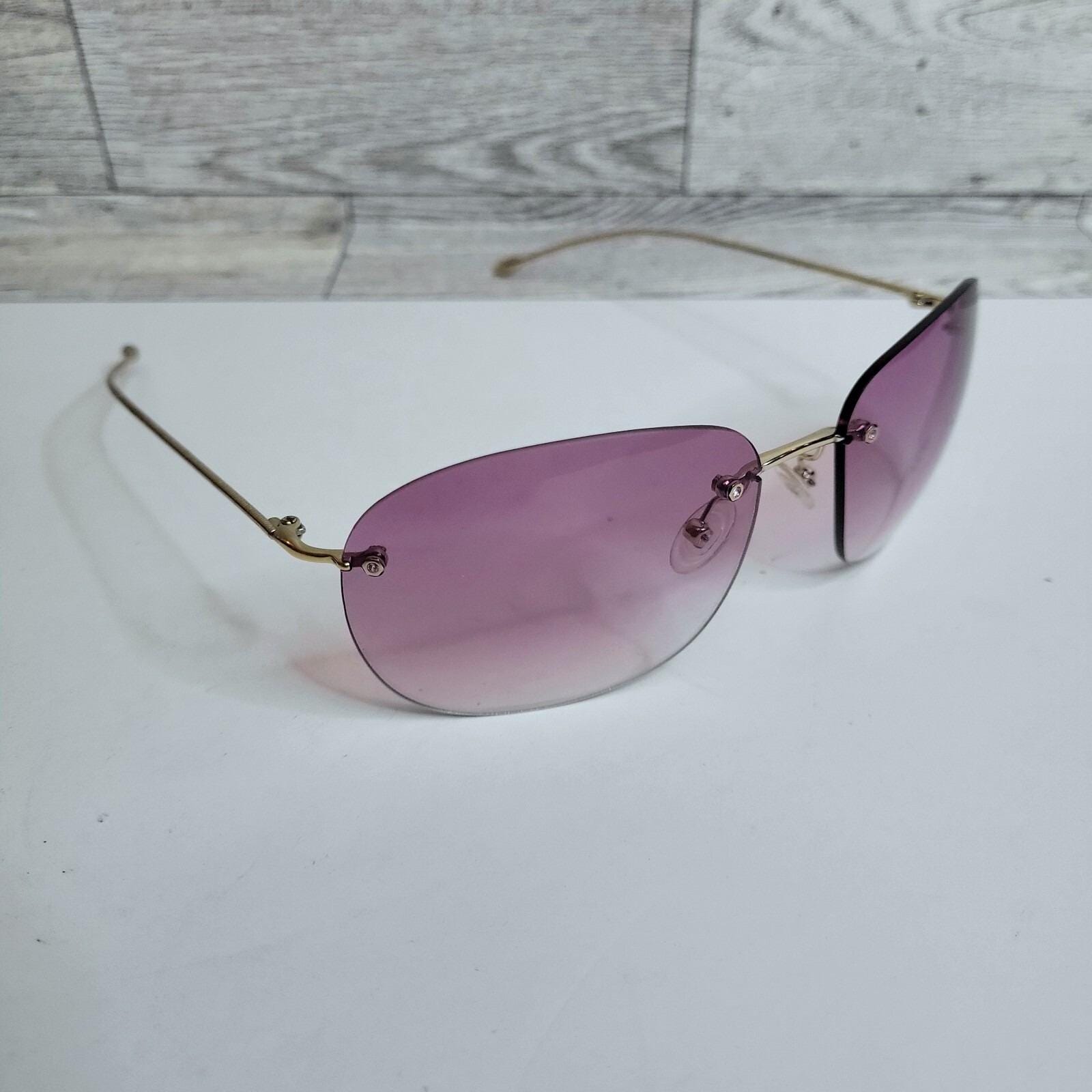 Giorgio Armani Vintage Sunglasses Aviator Frameless with Original Case Y2K Giorgio Armani Vintage Sunglasses Aviator Frameless With  main image 4