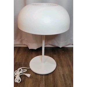 Vintage IKEA Nymane Mushroom Table Lamp XL White Metal 1990 EUC