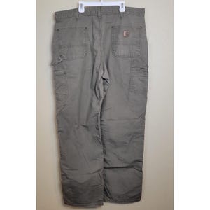 Y2K Carhartt B195 LBR Dungaree Fit Carpenter Double Front Men's Pants VTG 38x34 image 5