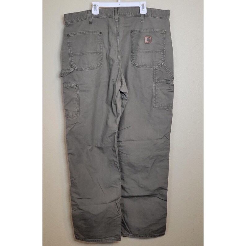 Y2K Carhartt B195 LBR Dungaree Fit Carpenter Double Front Men's Pants VTG 38x34 image 5