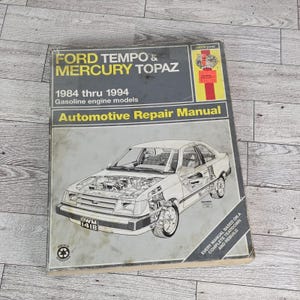 Manual de Reparação Automotiva Haynes para Ford Tempo e Mercury Topaz (1984-1994)