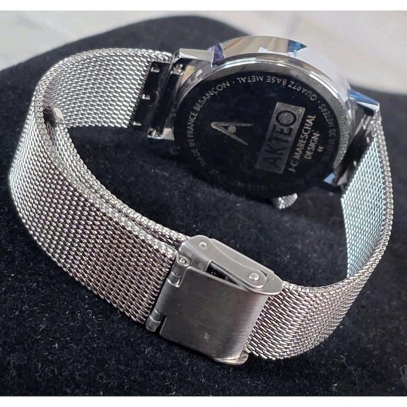 Akteo J.C Mareschal Stainless Steel Watch Dentist France - NEED NEW Battery VTG image 5